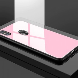 Чехол с закаленным стеклом для Xiaomi Mi A2 Lite (розовый)