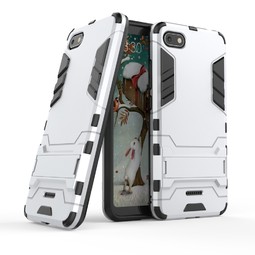 Противоударный чехол Armor Case для Xiaomi Redmi 6A с подставкой (серебристый)