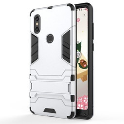 Противоударный чехол Hybrid Armor для Xiaomi Mi Mix 2S (серебристый)