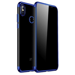 Чехол для Xiaomi Mi Max 3 с хромированными краями (синий)