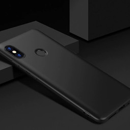 Силиконовый матовый чехол для Xiaomi Mi Max 3 (черный)