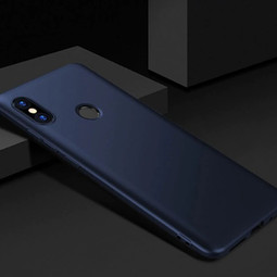 Силиконовый матовый чехол для Xiaomi Mi Max 3 (синий)