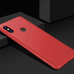 Силиконовый матовый чехол для Xiaomi Mi Max 3 (красный)