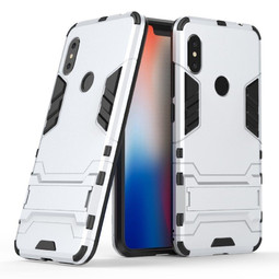 Противоударный чехол Armor для Xiaomi Redmi Note 6 Pro (серебристый)