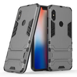 Противоударный чехол Armor для Xiaomi Redmi Note 6 Pro (серый)