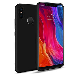 Силиконовый матовый чехол для Xiaomi Redmi Note 6 Pro (черный)