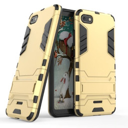 Противоударный чехол Armor Case для Xiaomi Redmi 6A с подставкой (золотой)
