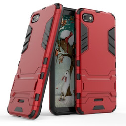 Противоударный чехол Armor Case для Xiaomi Redmi 6A с подставкой (красный)