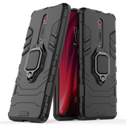 Противоударный чехол с кольцом для Xiaomi Mi 9T / Mi 9T Pro / K20 / K20 Pro (черный)