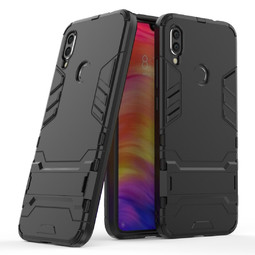Противоударный чехол с подставкой для Xiaomi Redmi Note 7 / Note 7 Pro (черный)