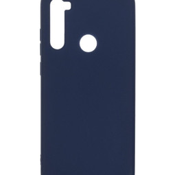 Cиликоновый матовый чехол для Xiaomi Redmi Note 8T (темно-синий)