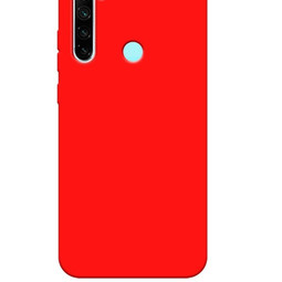 Cиликоновый матовый чехол для Xiaomi Redmi Note 8 (красный)