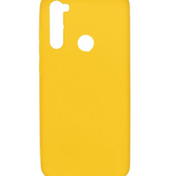 Cиликоновый матовый чехол для Xiaomi Redmi Note 8  (желтый)