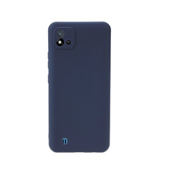Силиконовый матовый чехол с защитой камер для Realme С11 2021 (синий)