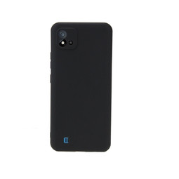Силиконовый матовый чехол с защитой камер для Realme С11 2021 (черный)