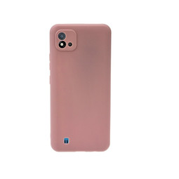 Силиконовый матовый чехол с защитой камер для Realme С11 2021 (розовый)