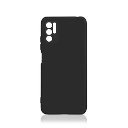 Силиконовый матовый чехол с защитой камер для Xiaomi POCO M3 Pro (черный)
