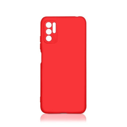 Силиконовый матовый чехол с защитой камер для Xiaomi POCO M3 Pro (красный)
