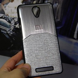 Чехол для Xiaomi Redmi Note 2 комбинированный (серебристый)