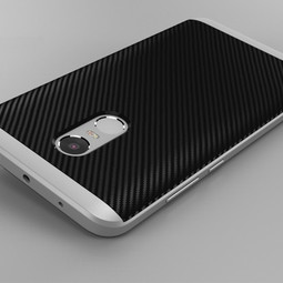 Чехол для Xiaomi Redmi Note 4 / Note 4 pro карбон (серебристый)