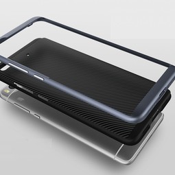 Чехол для Xiaomi Mi5s карбон (черно-синий)