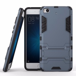 Чехол для Xiaomi Mi5s противоударный с подставкой (черно-синий)