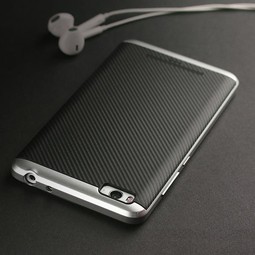 Чехол для Xiaomi Mi4c (карбон) серебристый