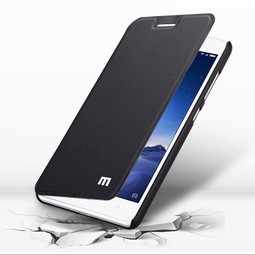 Чехол-книжка для Xiaomi Redmi 3 pro / 3s (черная, экокожа)