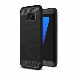 Чехол для Samsung Galaxy S7 Edge черный (карбон)
