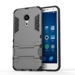 Противоударный чехол с подставкой для Meizu MX5 (серый)