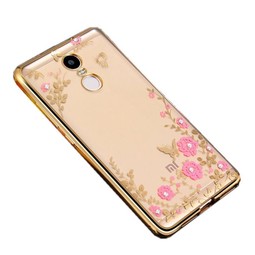 Чехол для Xiaomi Redmi Note 4 / Note 4 pro (стразы) Золотой