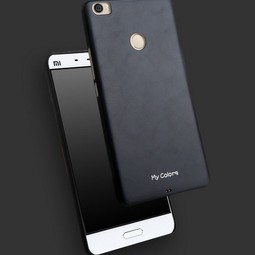 Чехол для Xiaomi Mi Max черный (кожа)