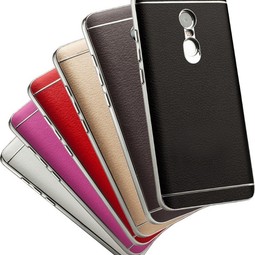 Чехол для Xiaomi Redmi Note 4 Pro (кожа, пластик) Золотой