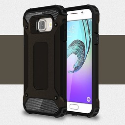 Чехол для Samsung Galaxy A3 2016 черный (противоударный)