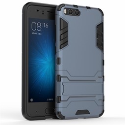 Чехол для Xiaomi Mi6 (противоударный с подставкой, черно-синий)