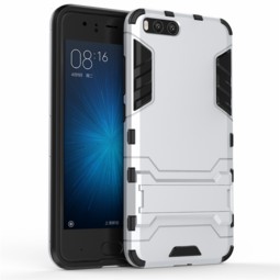 Чехол для Xiaomi Mi6 (противоударный с подставкой, cеребристый)