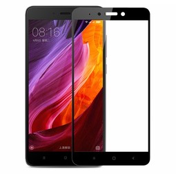 Защитное стекло 2D для Xiaomi Redmi Note 4X (Черное)