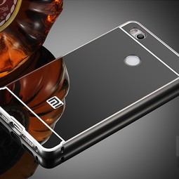 Чехол для Xiaomi Redmi 4X (зеркальный, черный)