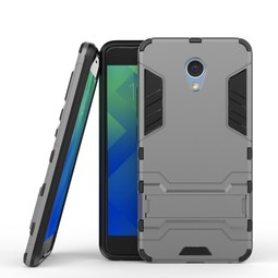 Чехол для Meizu M5 Note серый (противоударный с подставкой)