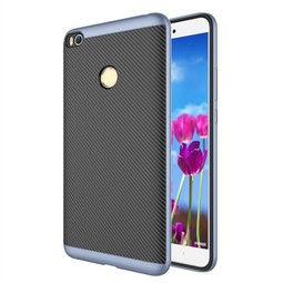 Чехол для Xiaomi Mi Max 2 (карбон) черно-синий