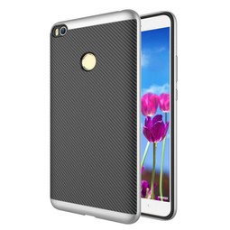 Чехол для Xiaomi Mi Max 2 (карбон) серебристый