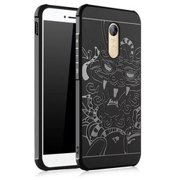 Чехол для Xiaomi Redmi Note 4X дракон (противоударный, черный)