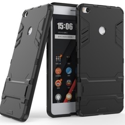 Чехол для Xiaomi Mi Max 2 противоударный с подставкой (черный)