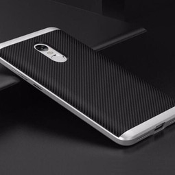 Чехол для Xiaomi Redmi Note 4X карбон (серебристый)