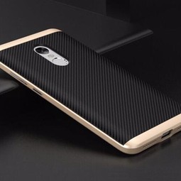 Чехол для Xiaomi Redmi Note 4X карбон (золотой)