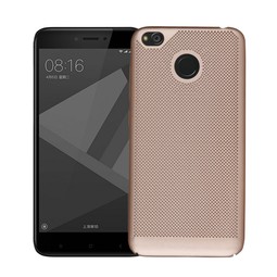 Пластиковый чехол для Xiaomi Redmi 4X soft touch (золотой)