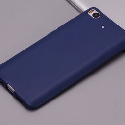 Чехол для Xiaomi Mi5s матовый мягкий (темно-синий)