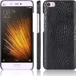 Чехол для Xiaomi Mi5 черный (пластик и кожа)