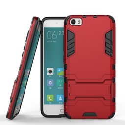 Чехол для Xiaomi Mi5 противоударный с подставкой (красный)