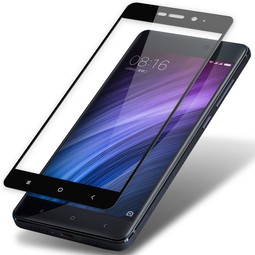 Защитное стекло 2D для Xiaomi Redmi 4 Pro (Черное)